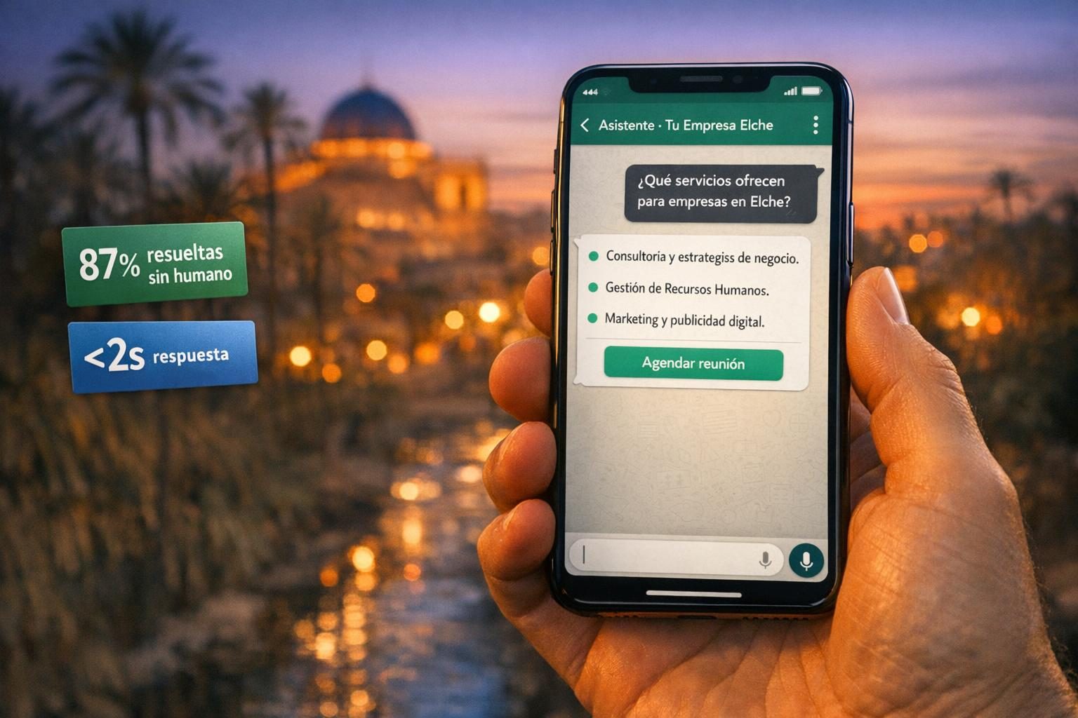 Chatbots IA en Elche — Chatbots con IA para Empresas en Elche — Atención 24/7
